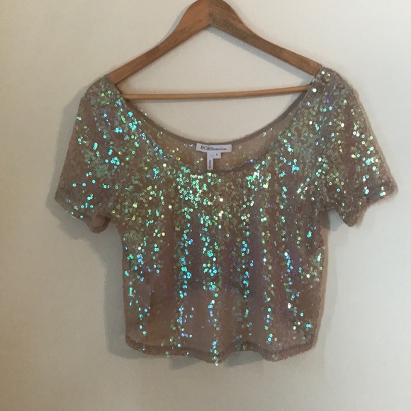 BCBG Tops - Sequins BCBG crop top